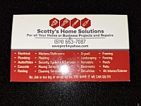 Scottys Home Solutions Business Card